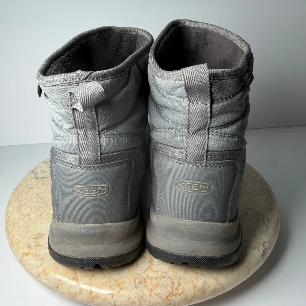 KEEN Terradora ll Pull On Boots 8 Grey Pewter Waterproof Insulated Winter Puffer